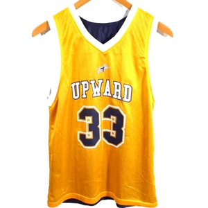 UPWARD #33 Basketball Jersey Size YXL   Reversible  Blue and Yellow #B88‎